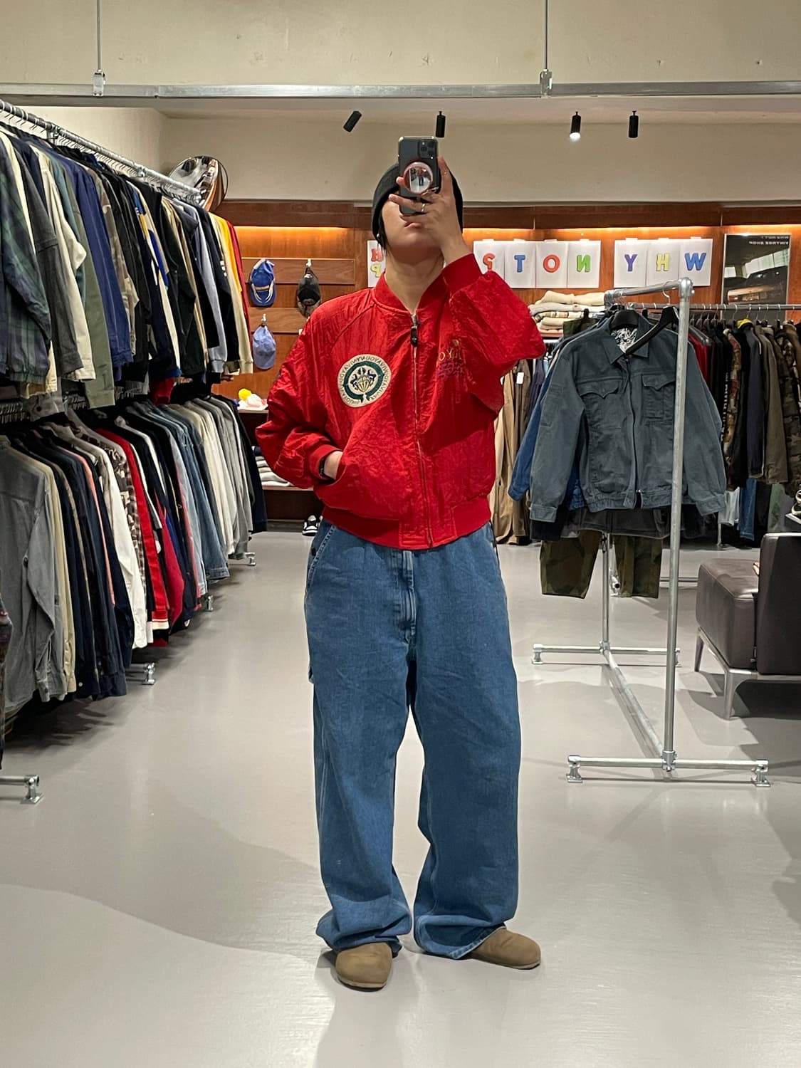 빈티지 봄버 자켓 (가오리핏)   상품이미지5