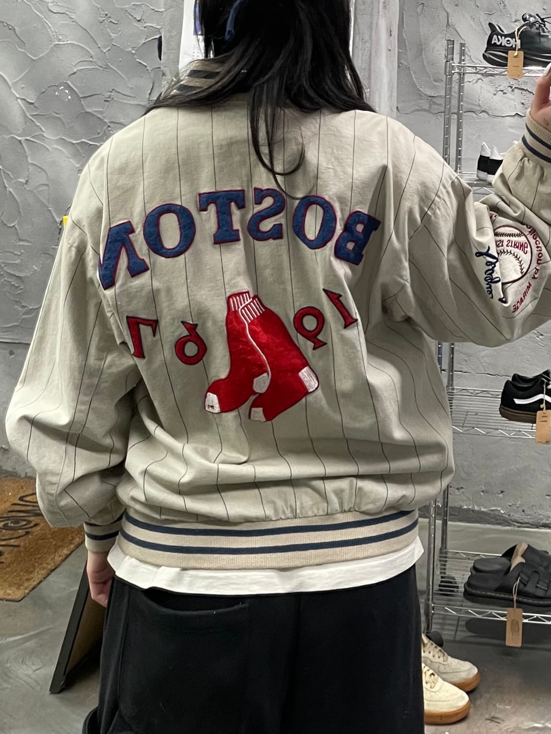 미라지 보스턴 레드삭스 리버시블 코튼 바시티 자켓 상품이미지9