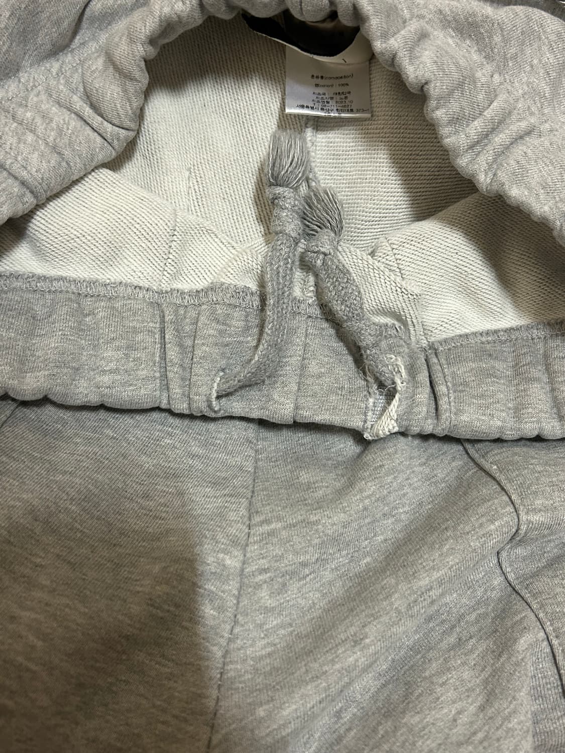 노운 와이드 스웻 팬츠 멜란지그레이 1사이즈 상품이미지10