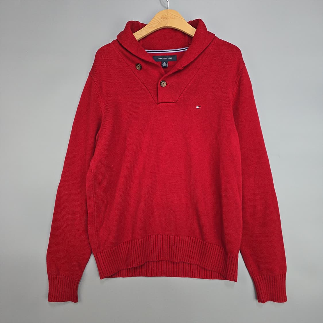 타미힐피거(Tommy Hilfiger) 버튼 숄카라 니트 M 상품이미지1