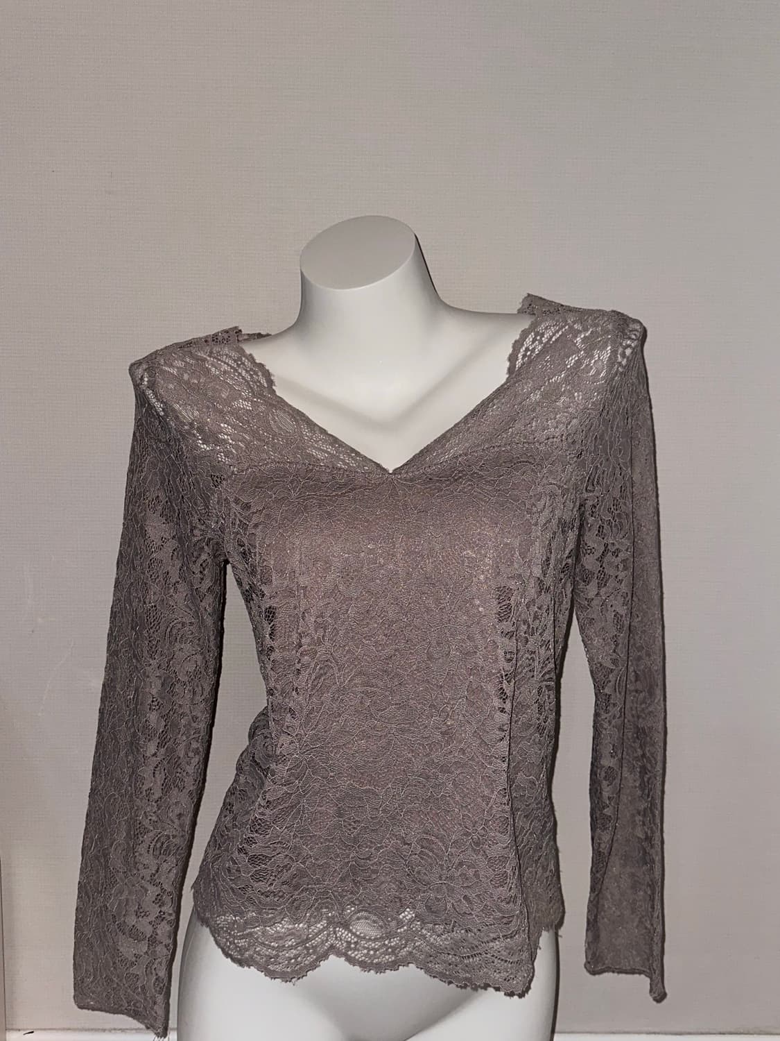 빈티지 모브베이지 페어리코어 레이스 시스루 탑 상품이미지3