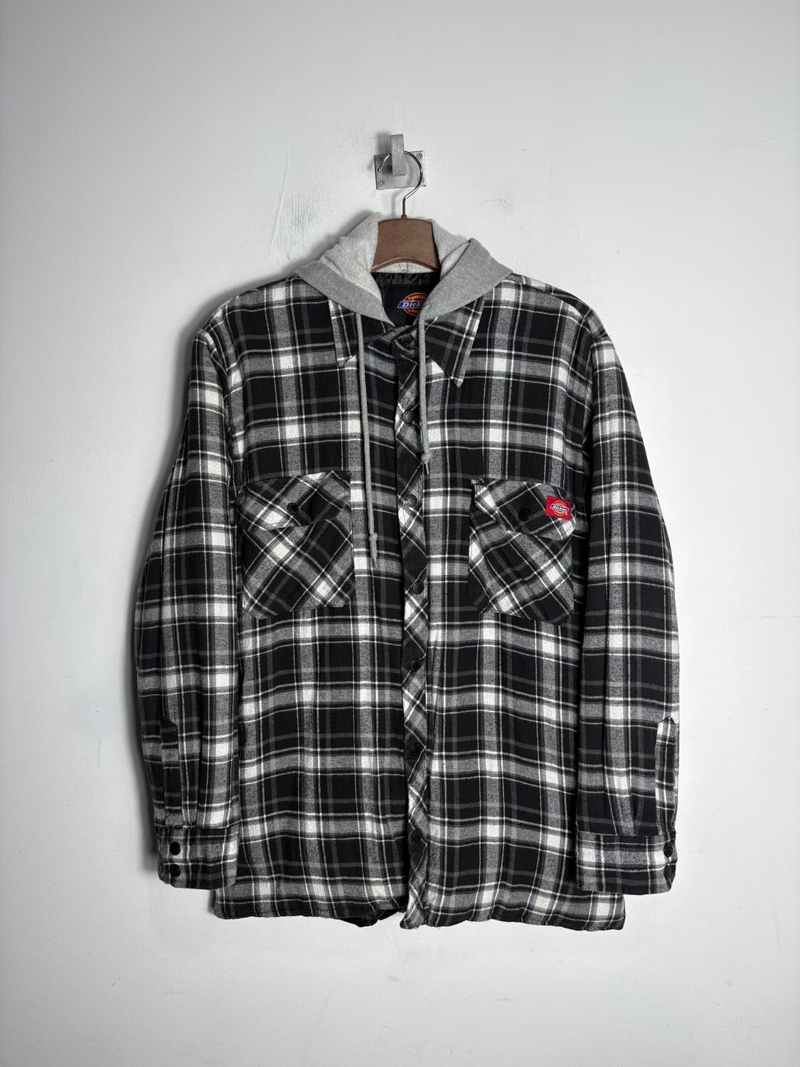 디키즈 후드 레이어드 체크 셔츠 자켓 상품이미지2