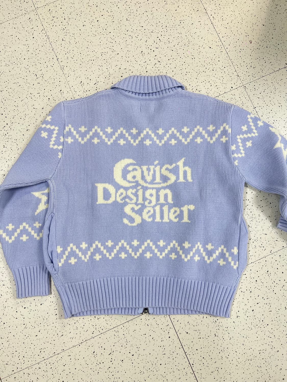 카비시 캣츠 집업 가디건 스카이블루  상품이미지3