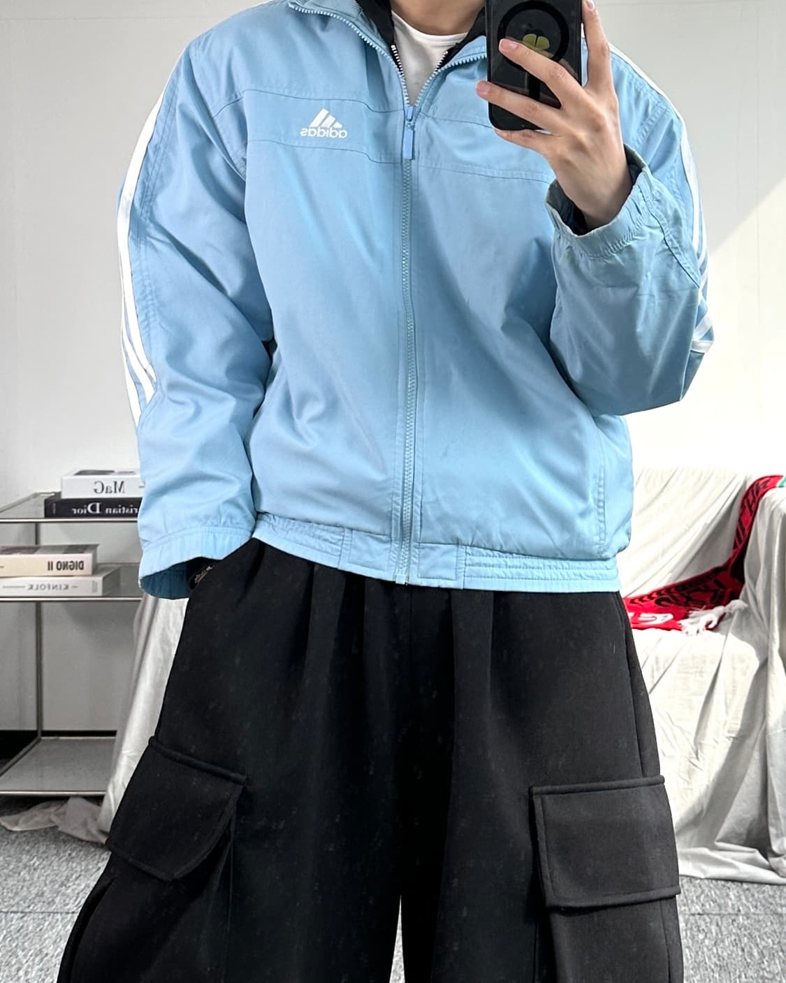 아디다스 00s 스카이블루 트랙탑 바람막이 상품이미지3