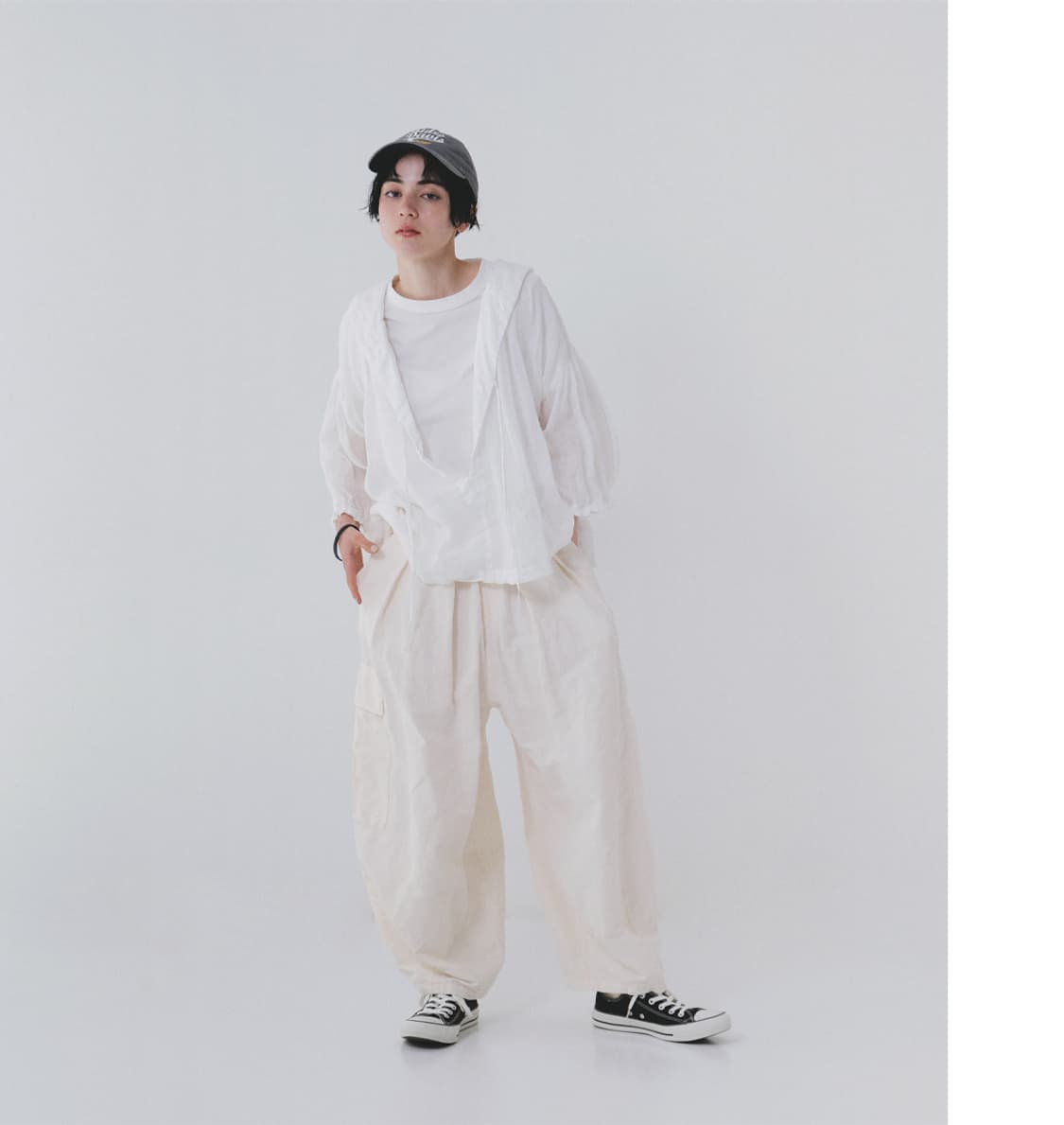 네스트로브 nest Robe 코튼 퍼티그 팬츠 아이보리 F 상품이미지10