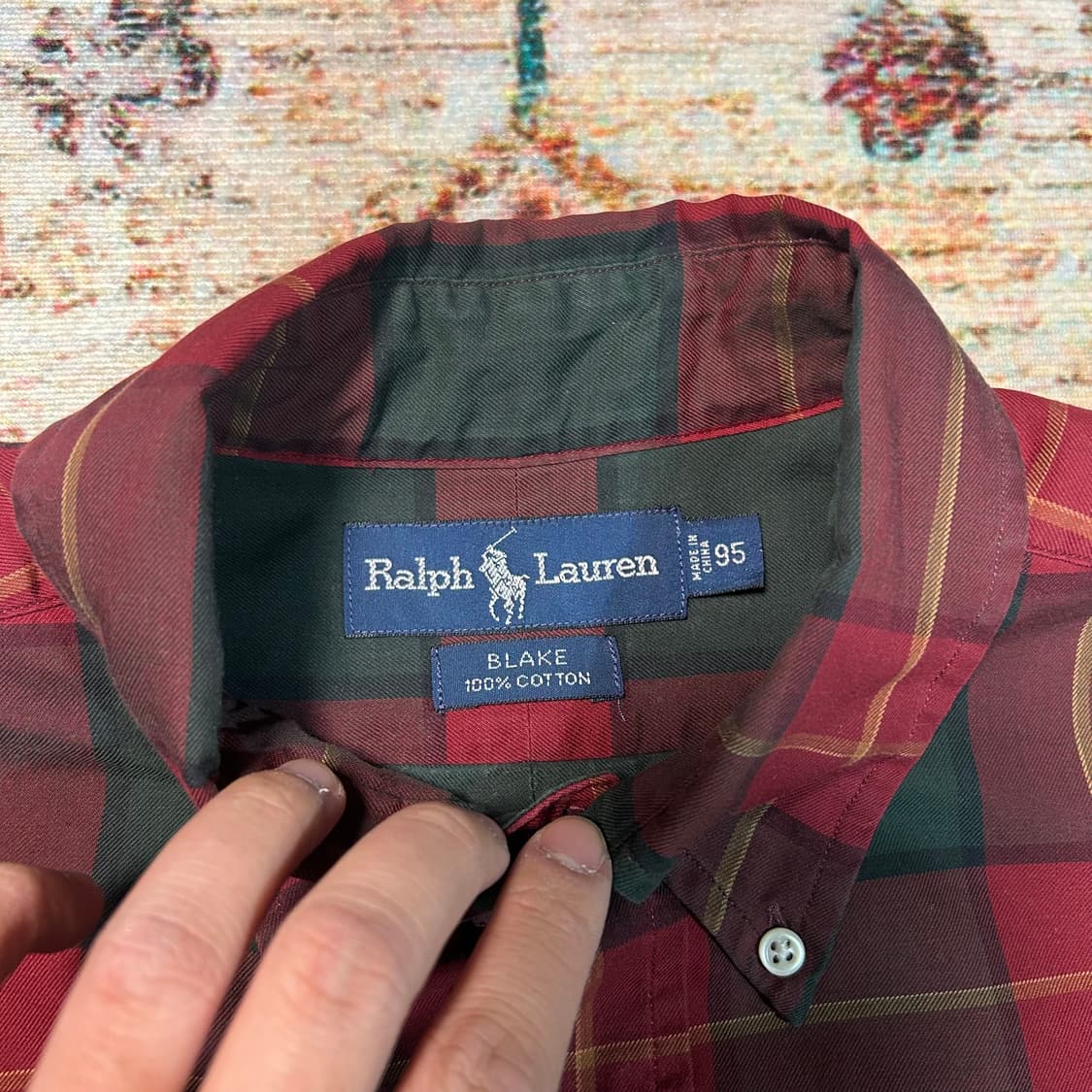 [XL] 폴로 랄프로렌 레드 그린 체크셔츠 상품이미지3