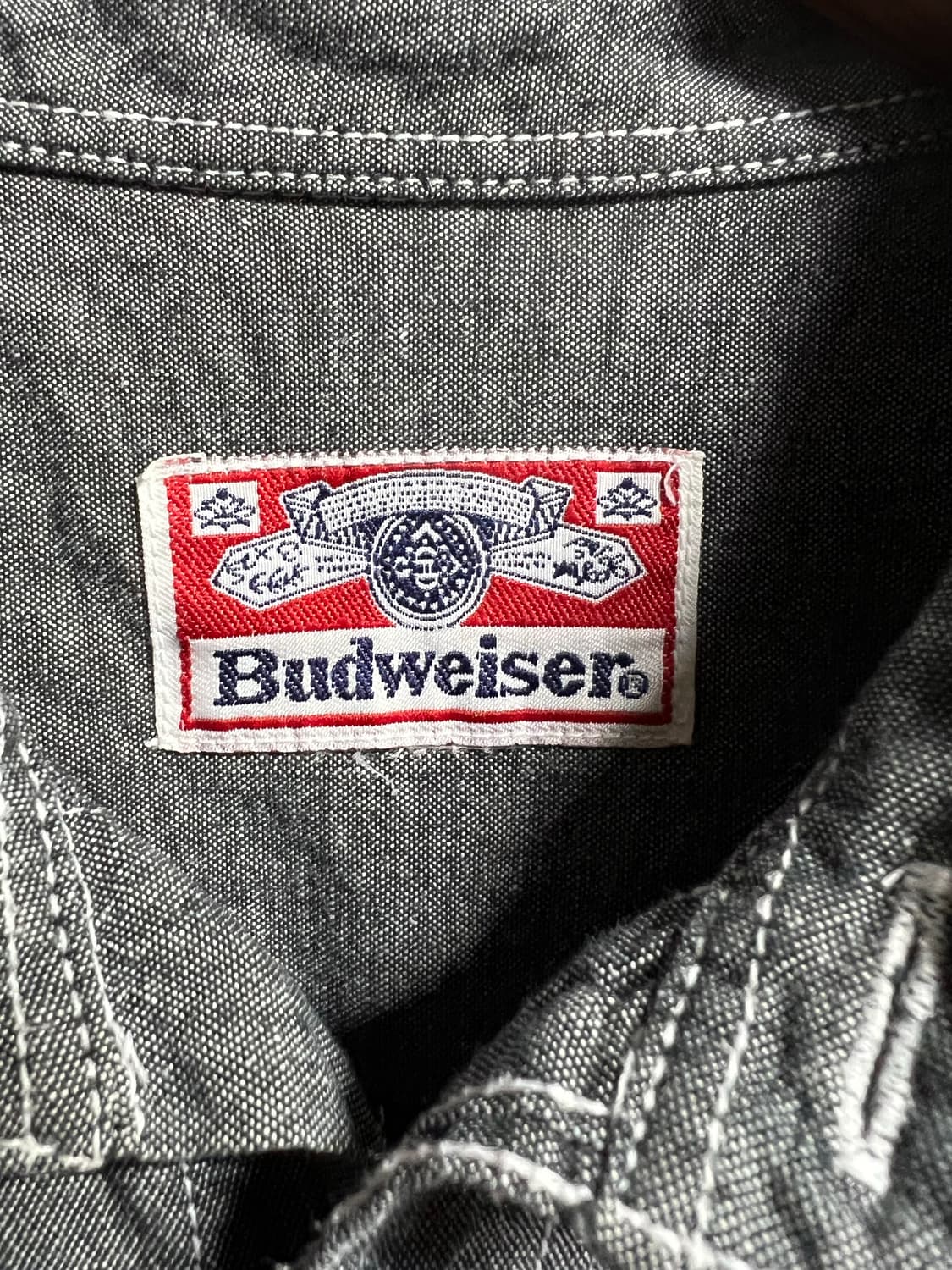 빈티지 버드와이저 워크 데님셔츠 상품이미지4