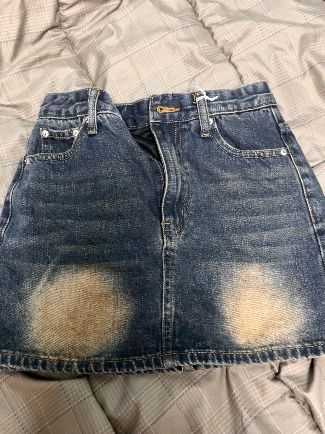 갸루 워싱 미니스커트 상품이미지1