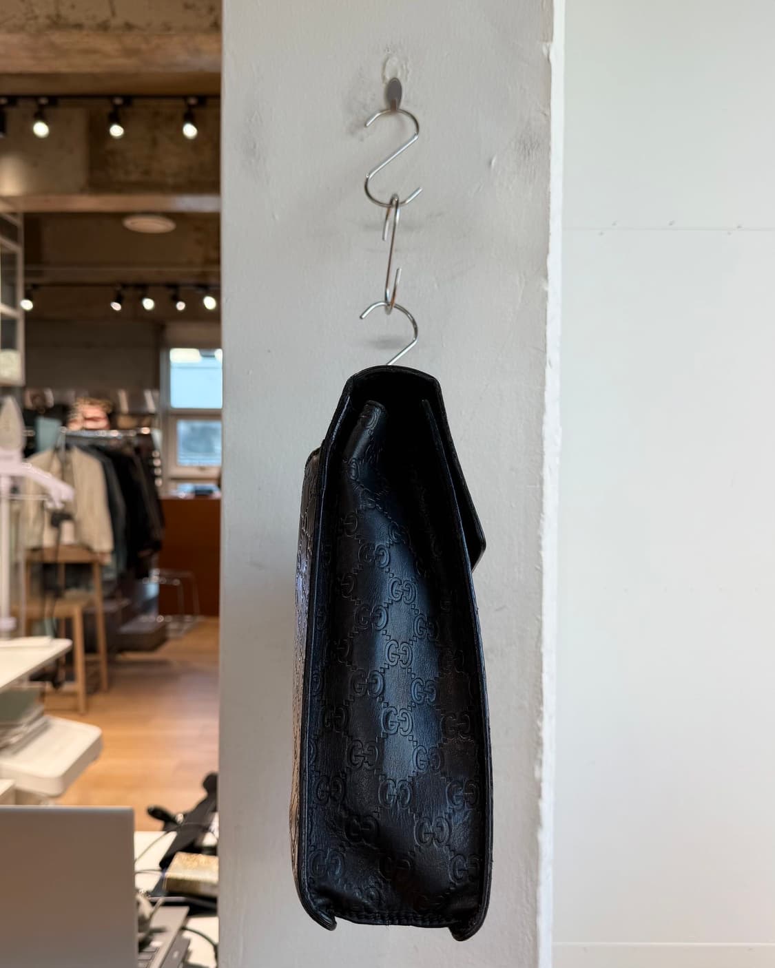 구찌 블랙 GG 시마 브리프케이스 상품이미지6