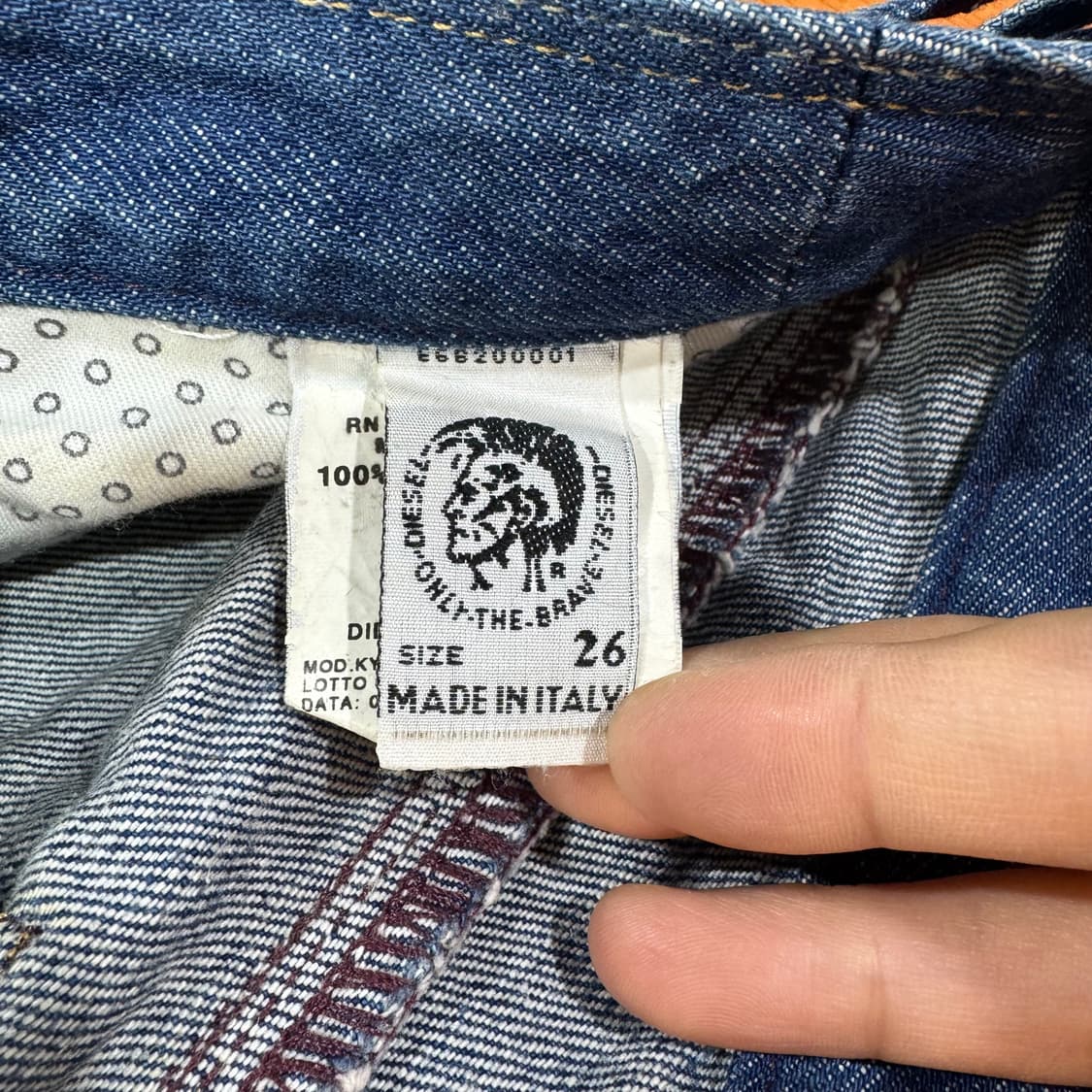 디젤 우먼스 인더스트리 시리즈 Y2K 타입 데님 made in ITALY 상품이미지6