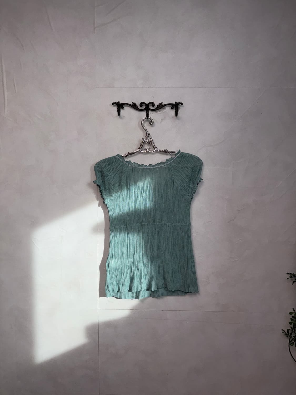 Mute blue pleated button cardigan  상품이미지3
