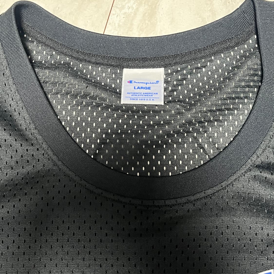 챔피언 USA 네이비 메쉬 농구 나시 L 상품이미지2