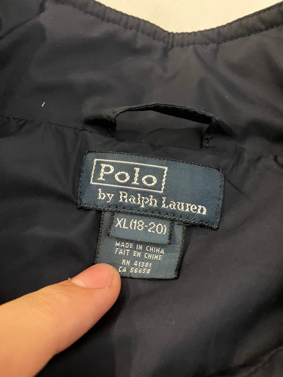 폴로 랄프로렌 네이비 퀼팅 경량패딩 상품이미지4