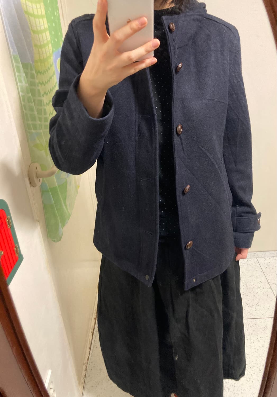 메론빵단추 남색코트 상품이미지3
