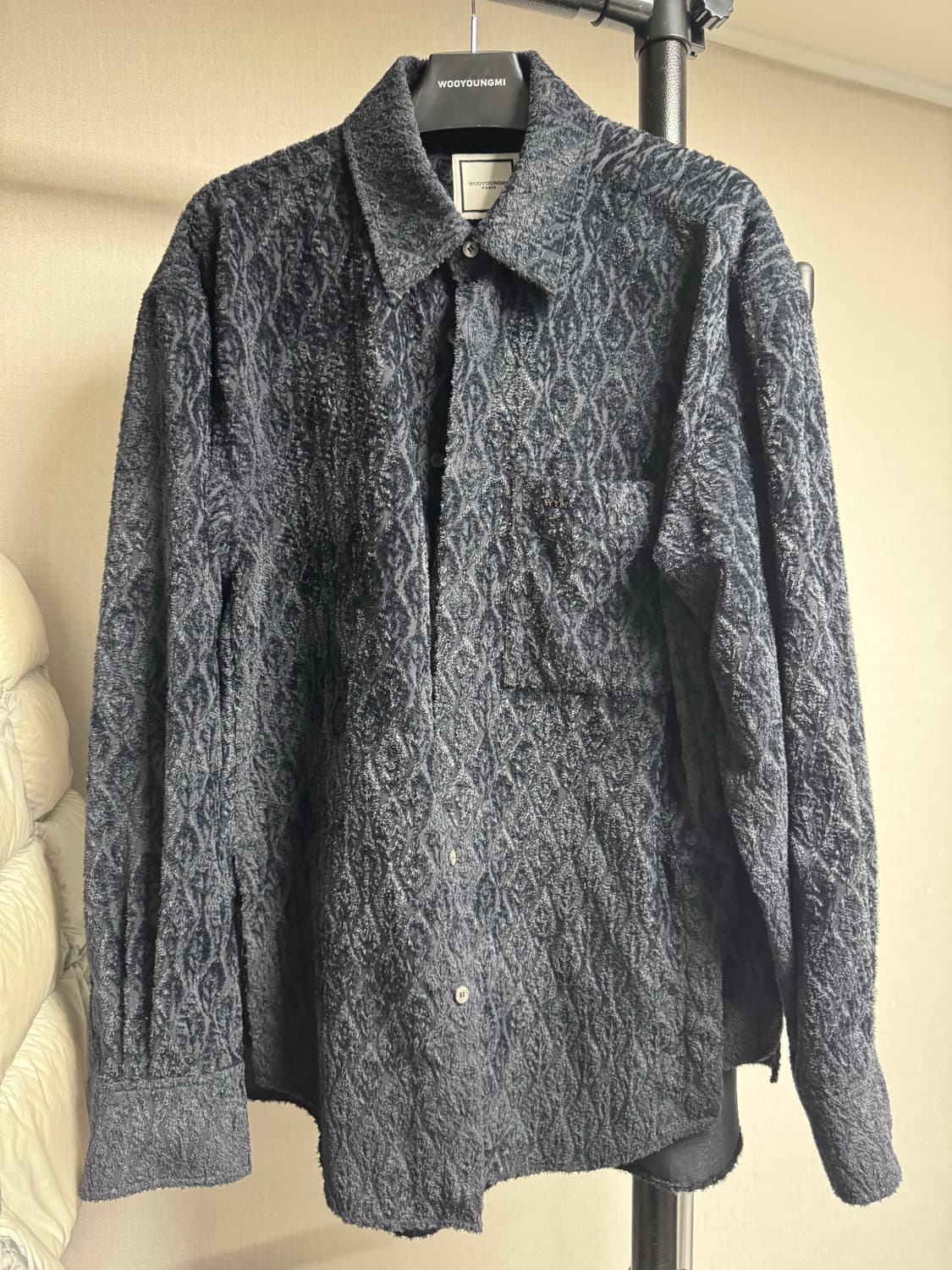 24fw 우영미 피콕셔츠 48사이즈 네이비 상품이미지1