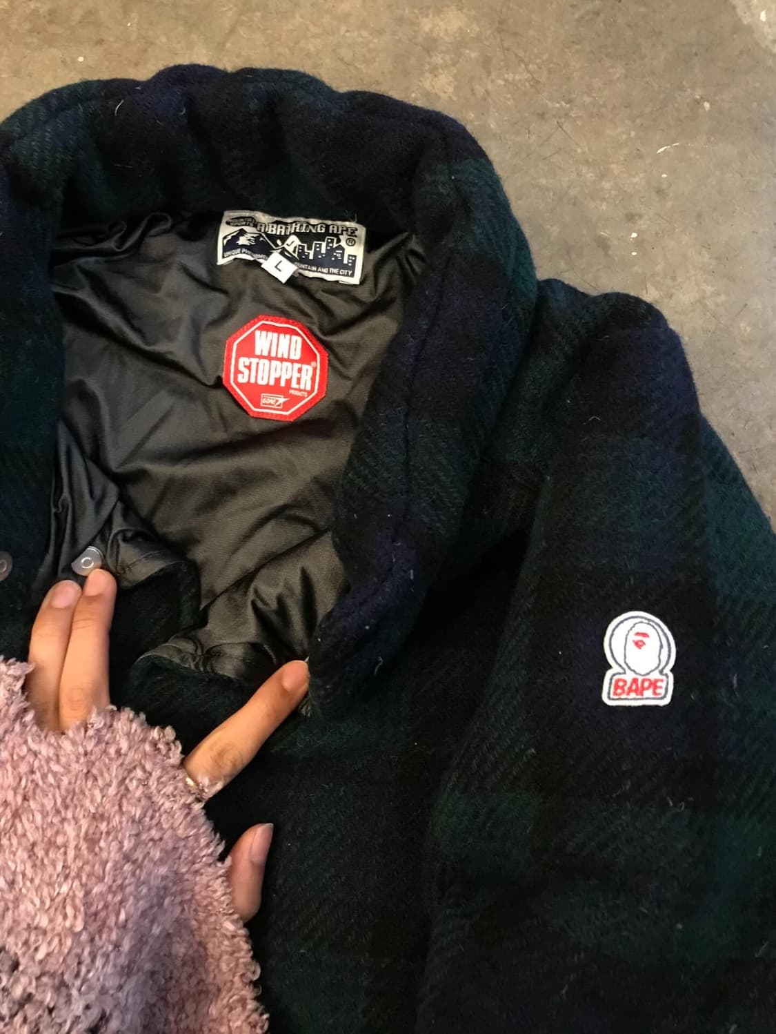 Bape Check Pattern Padded JK 상품이미지7