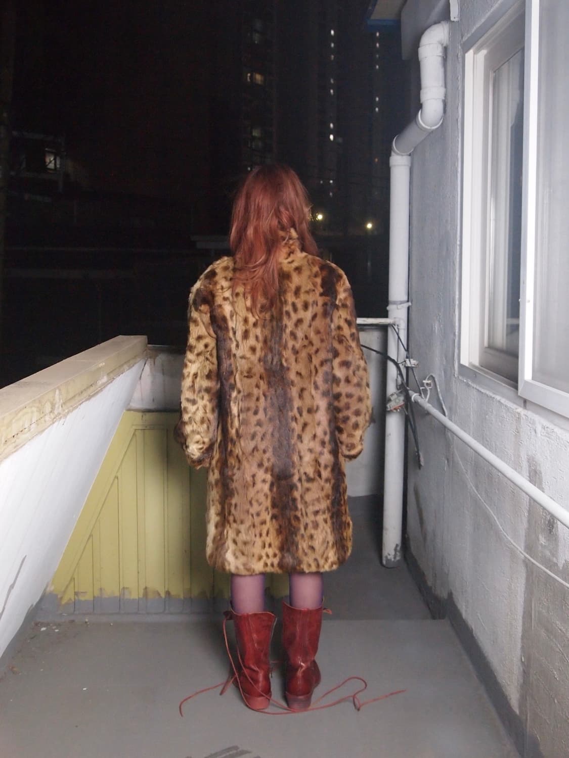 빈티지 레오파드 리얼 퍼 코트 상품이미지3