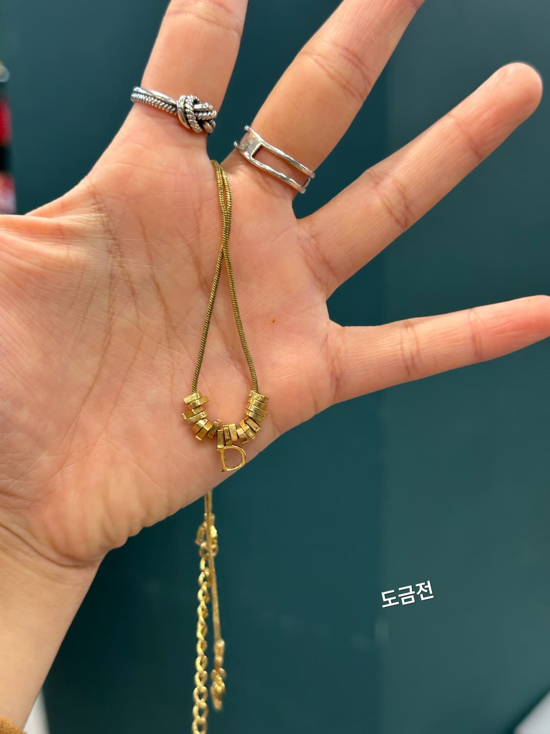 디올 D 골드 빈티지 목걸이 상품이미지7