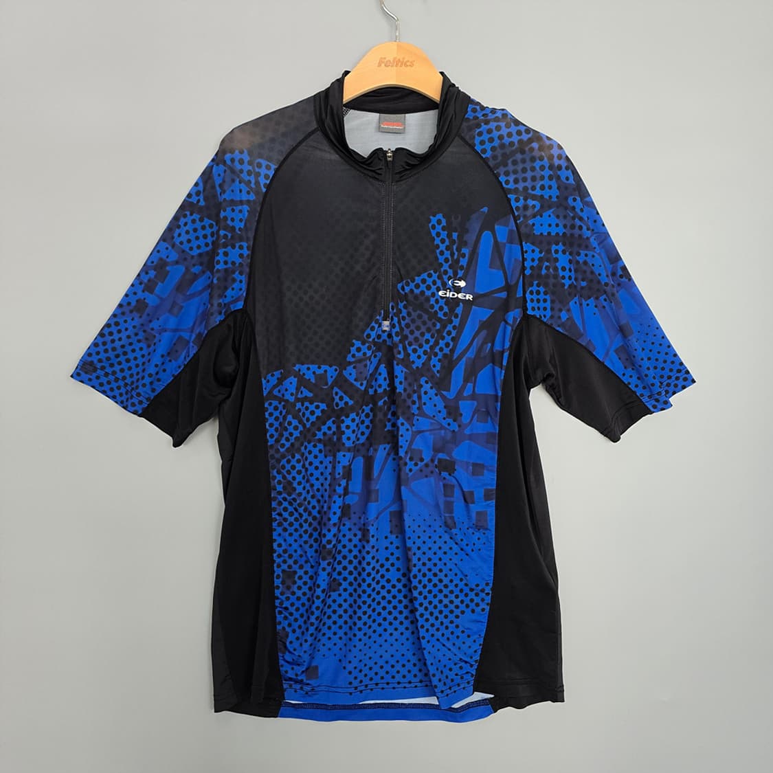 아이더 Eider 기능성 반집업 티셔츠 블루/블랙 L 상품이미지1