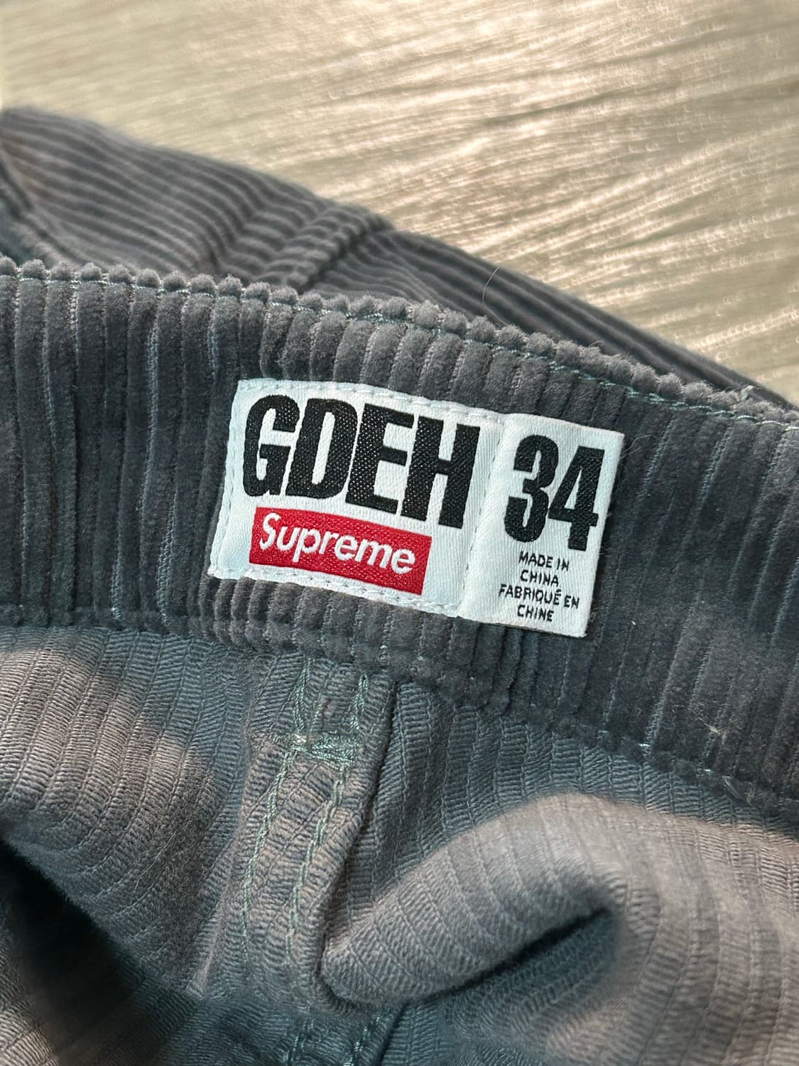 슈프림 굿이너프 코듀로이 팬츠 그레이 34 상품이미지6