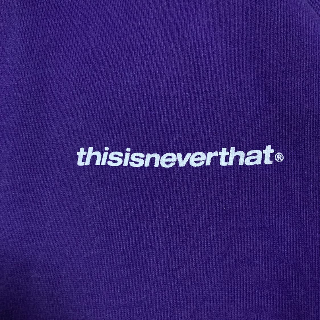 디스이즈네버댓 스몰 로고 사이드 라인 퍼플 후드 집업 상품이미지2