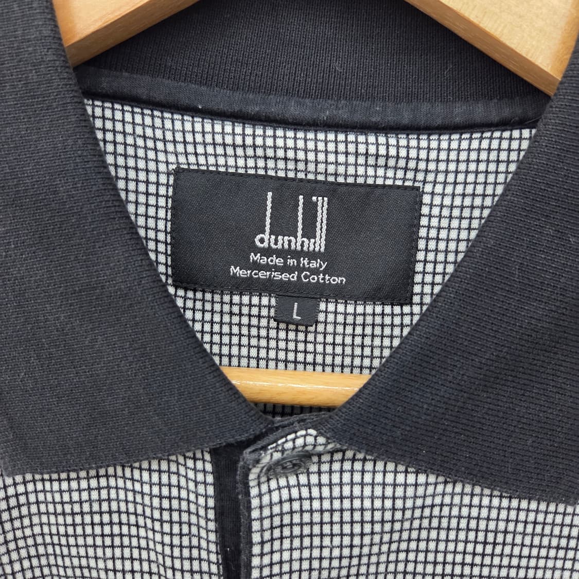 던힐 체크 패턴 반팔 카라티 폴로티 남L 상품이미지4