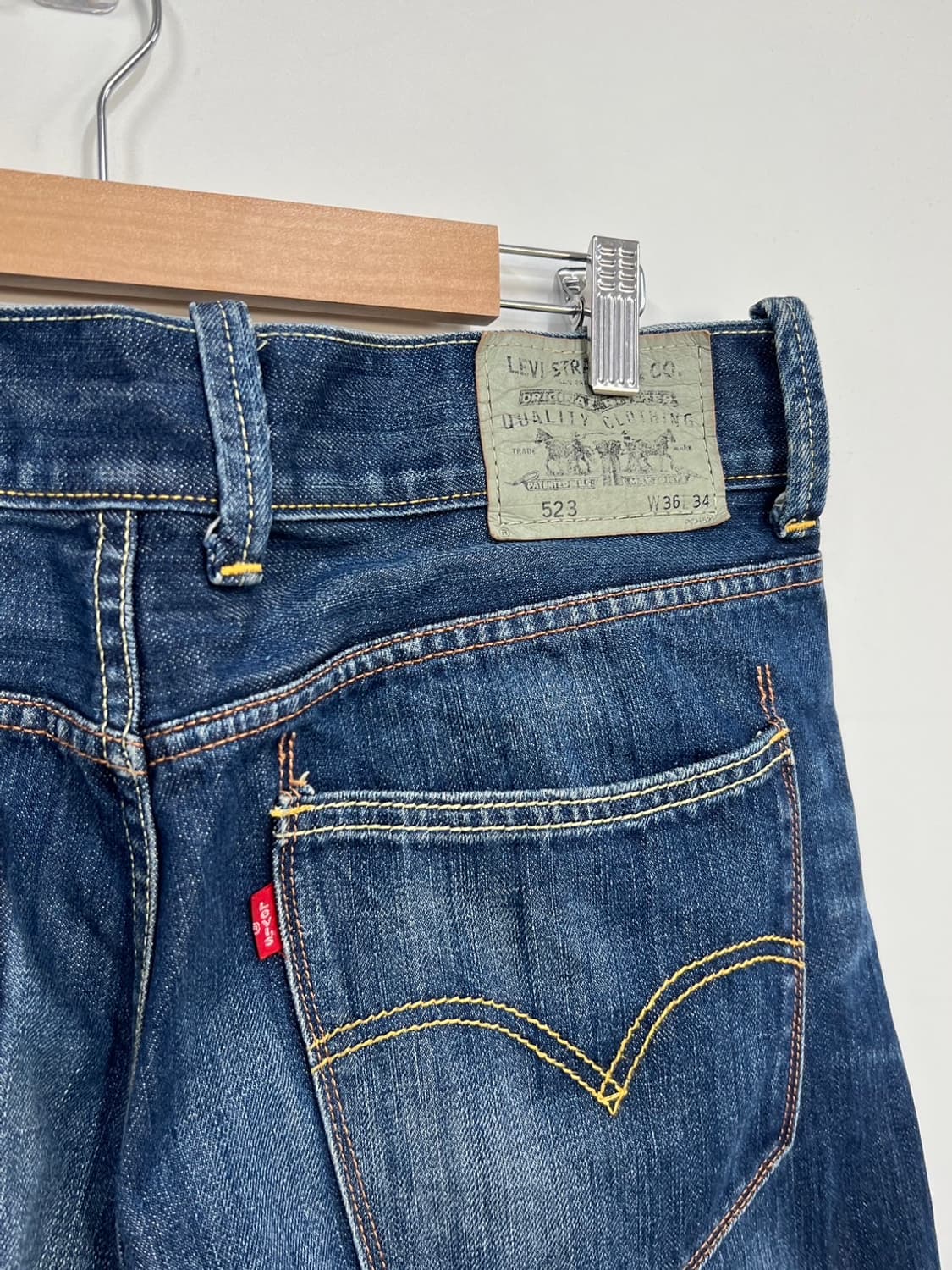 리바이스 523 스트레이트 워싱 데님 팬츠  상품이미지2