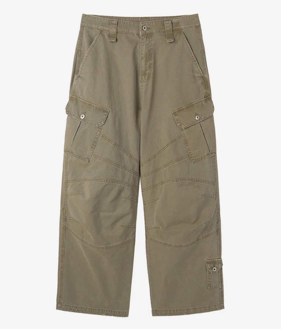 오와이 워시드 패널 카고팬츠 베이지 L 상품이미지3