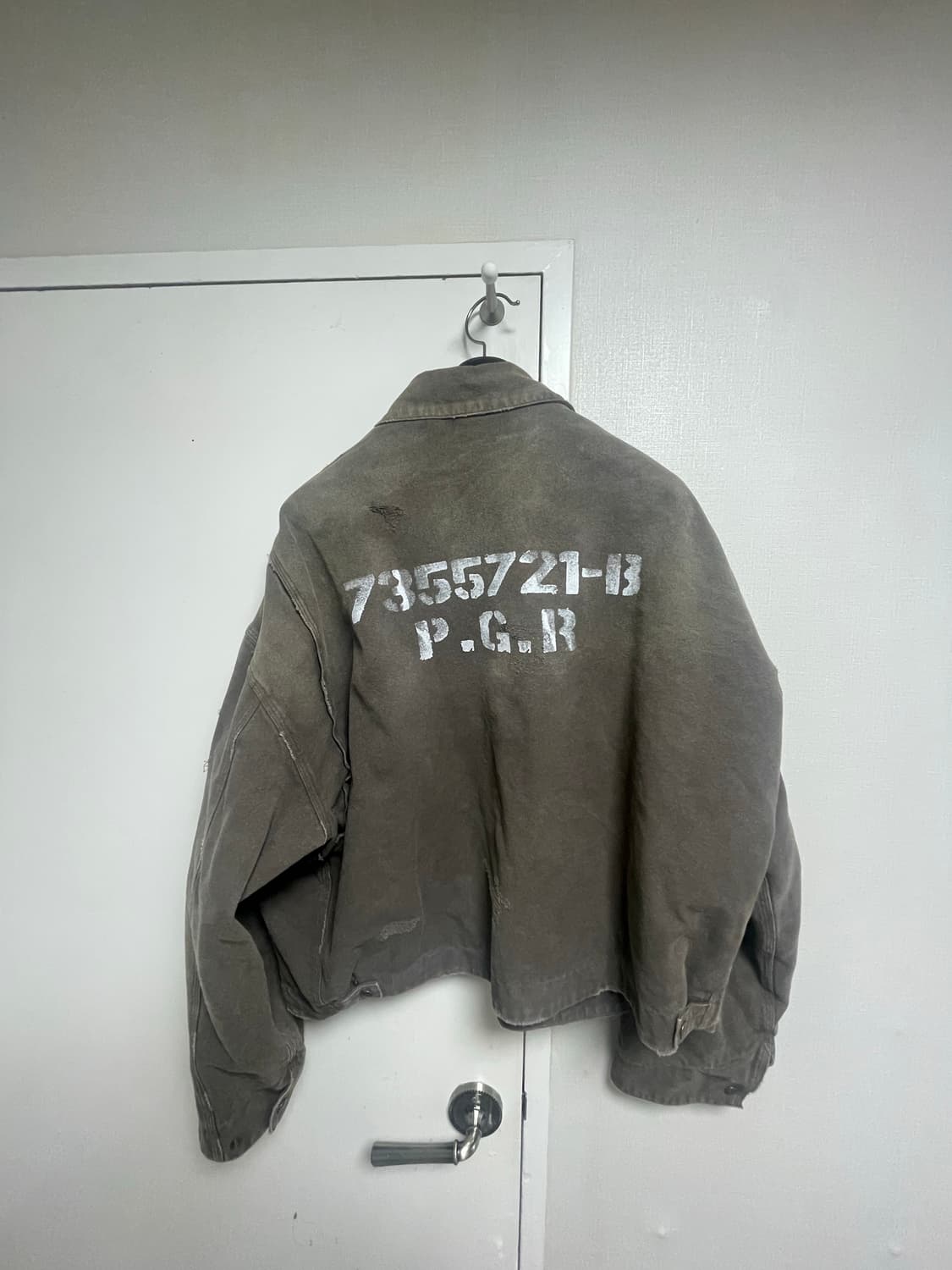 프로젝트gr 디스트레스드 캔버스 워크 자켓 3사이즈 상품이미지3