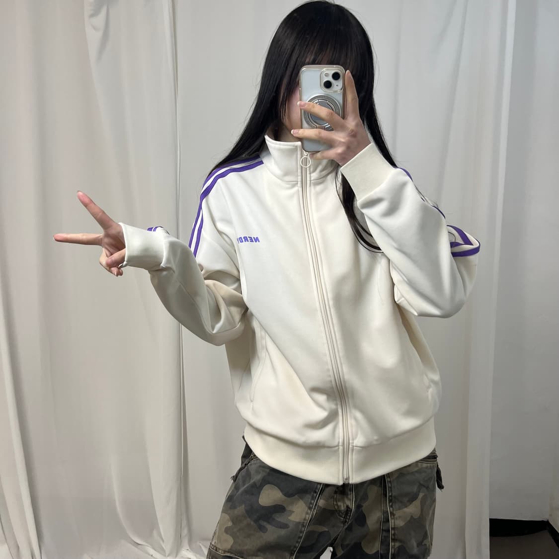 NERDY White & Purple Track Jacket 상품이미지2