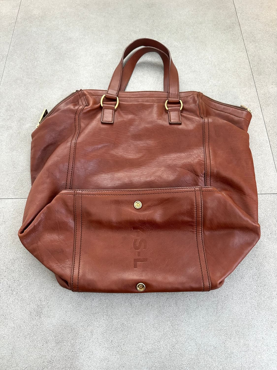 생로랑 YSL 다운타운  브라운 레더 백 상품이미지5