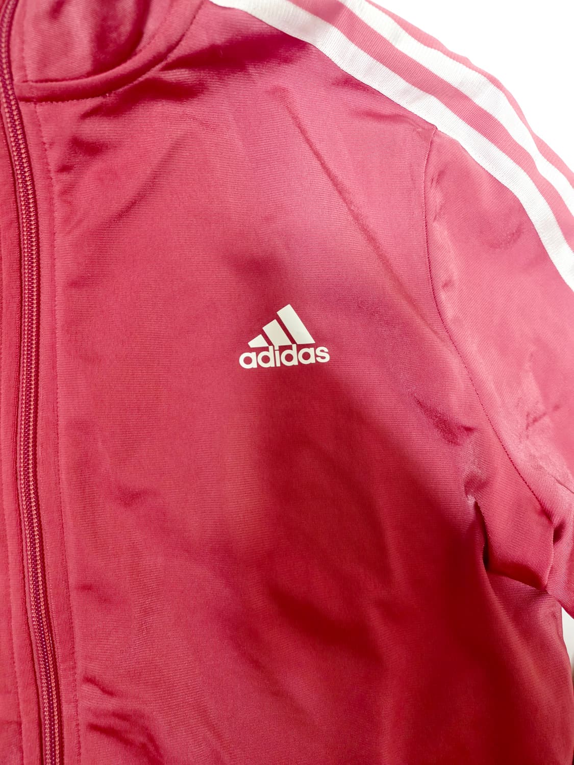 [아디다스] Y2K 마젠타 코발트 핑크 삼선 크롭 트랙탑 져지 여성 L 상품이미지2