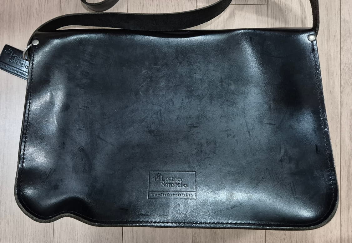 [The Leather Satchel] 더 레더 사첼백 블랙 상품이미지2