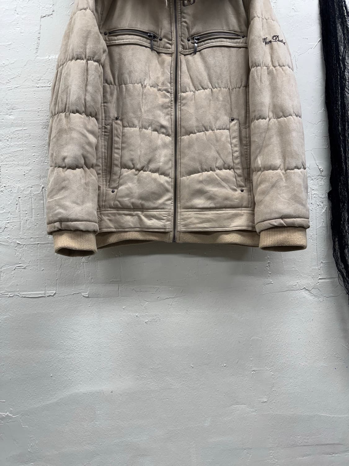 Von dutch 00s y2k trimming fur begie dow 상품이미지5