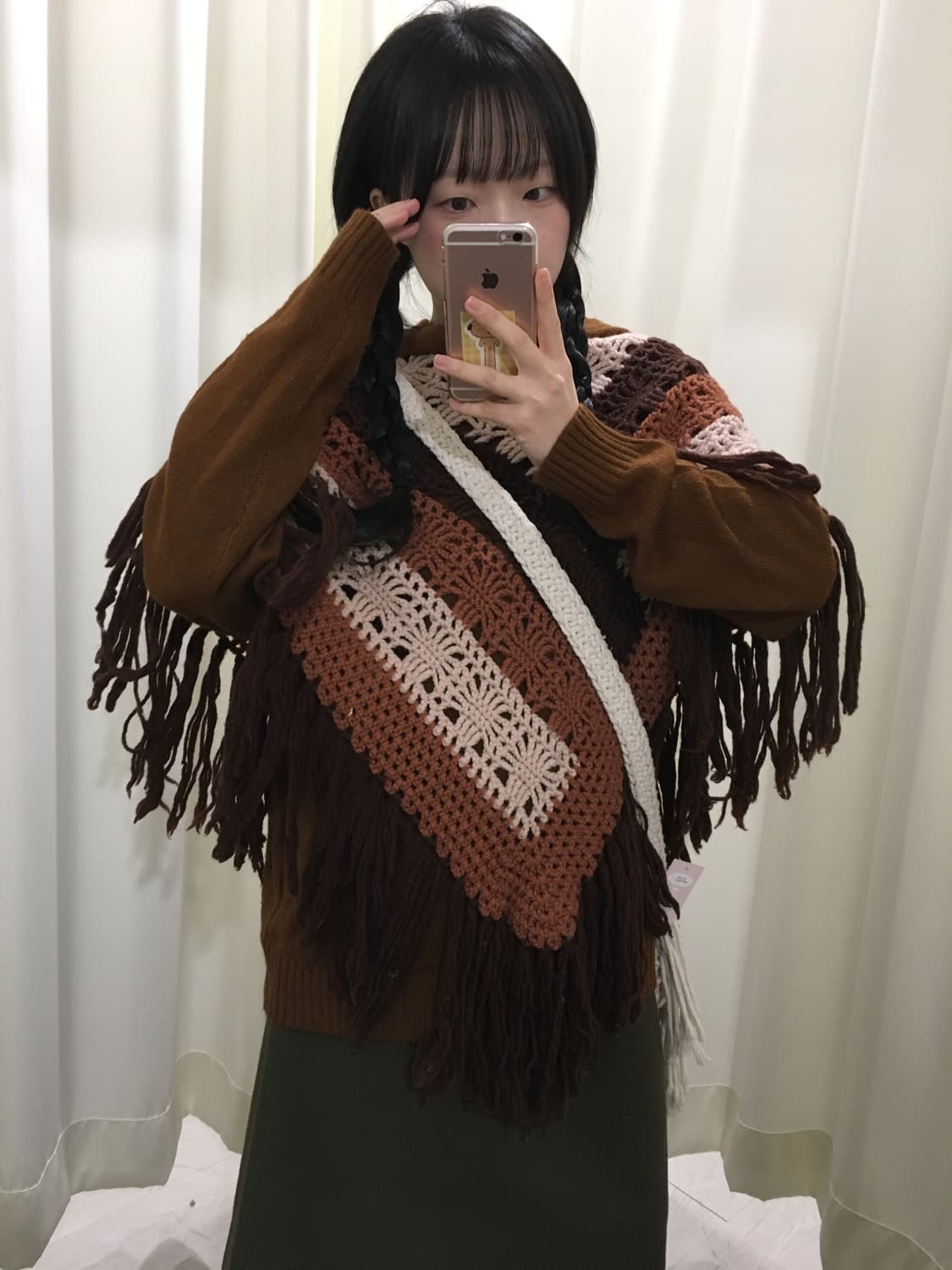 히피 모리 니트 후드 + 크로쉐 케이프 상품이미지7