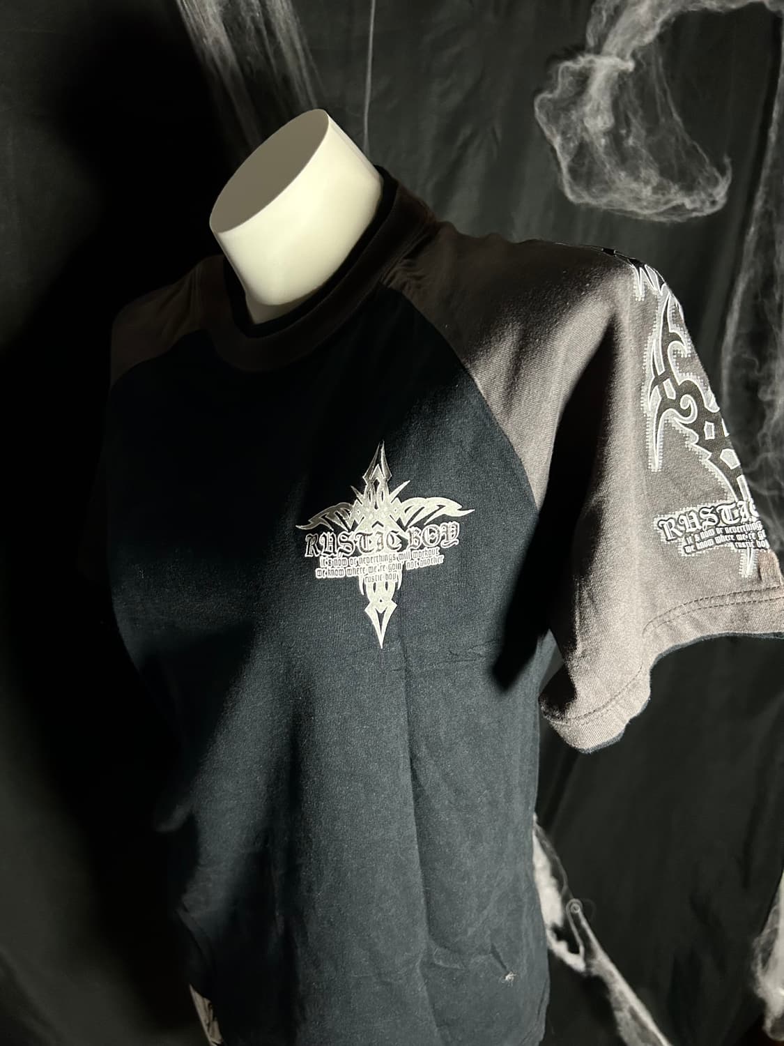 gothic y2k layered raglan half sleeve 상품이미지1
