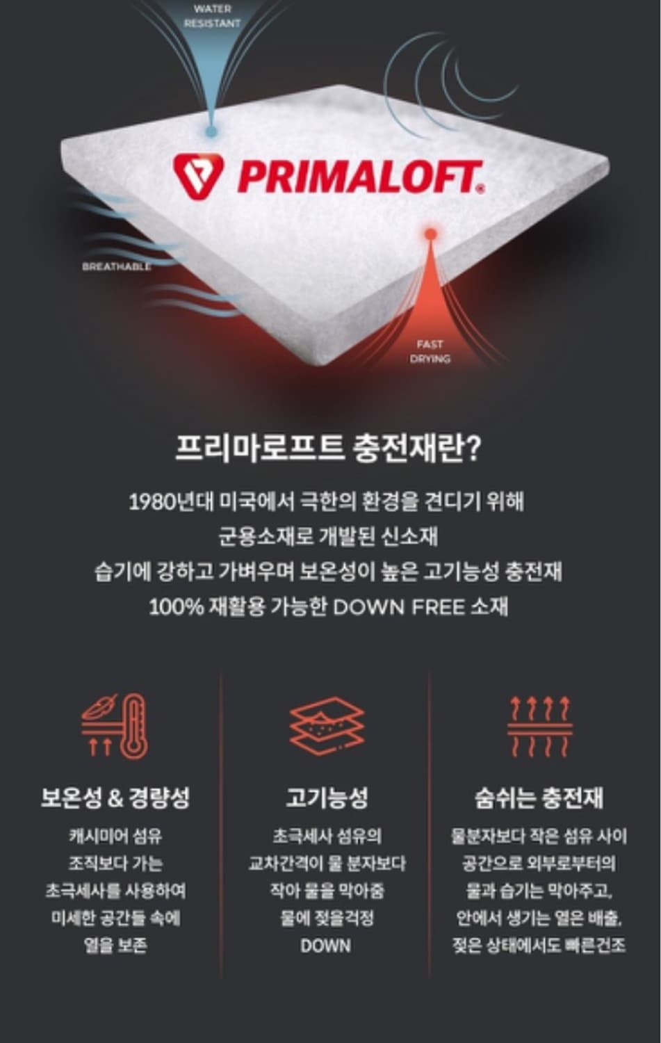 장미쉘바스키아 프리마로프트 패딩 자켓 골프웨어 상품이미지9