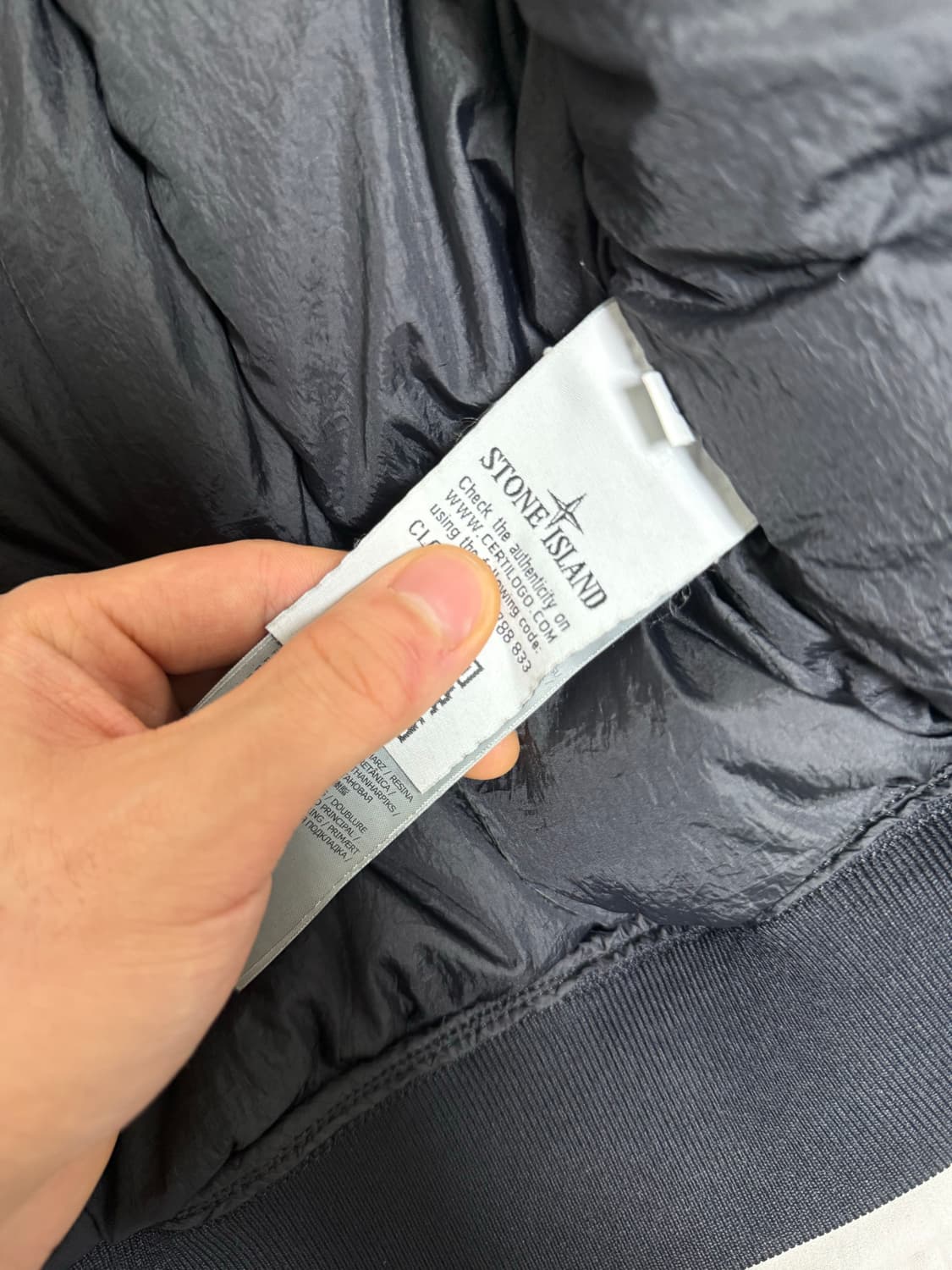S(95) 스톤아일랜드 가먼트다이 크링클랩스 다크네이비 상품이미지3