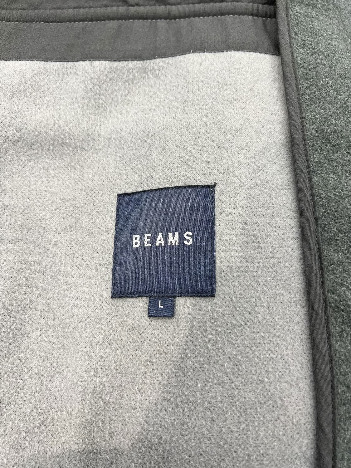 빔즈 차콜 그레이 멜튼 토글 플랩 포켓 후디 롱 코트 상품이미지7