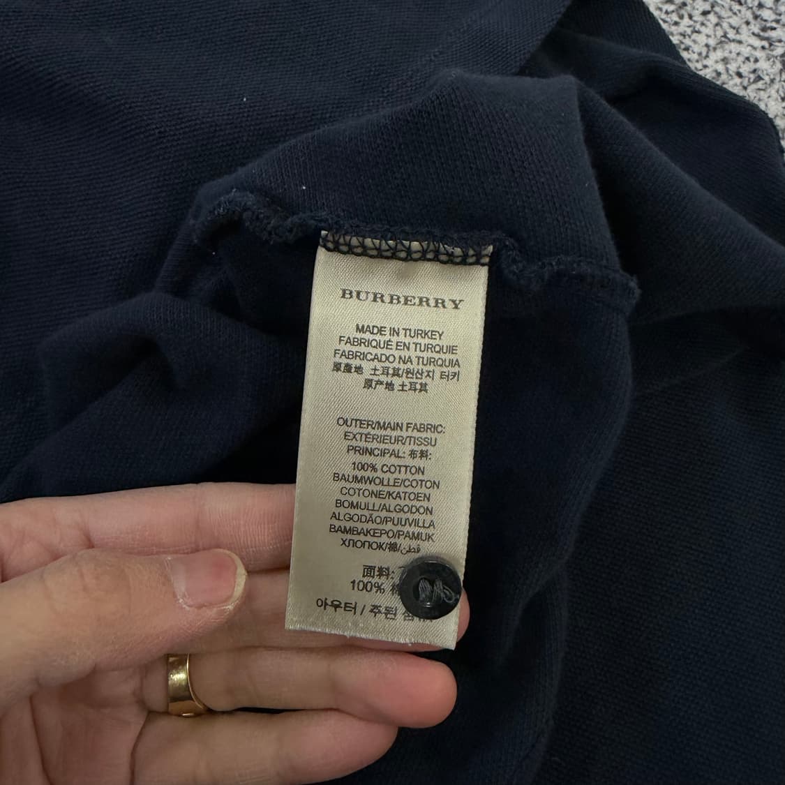 XXL 버버리 긴팔 카라티 0127H1 상품이미지4