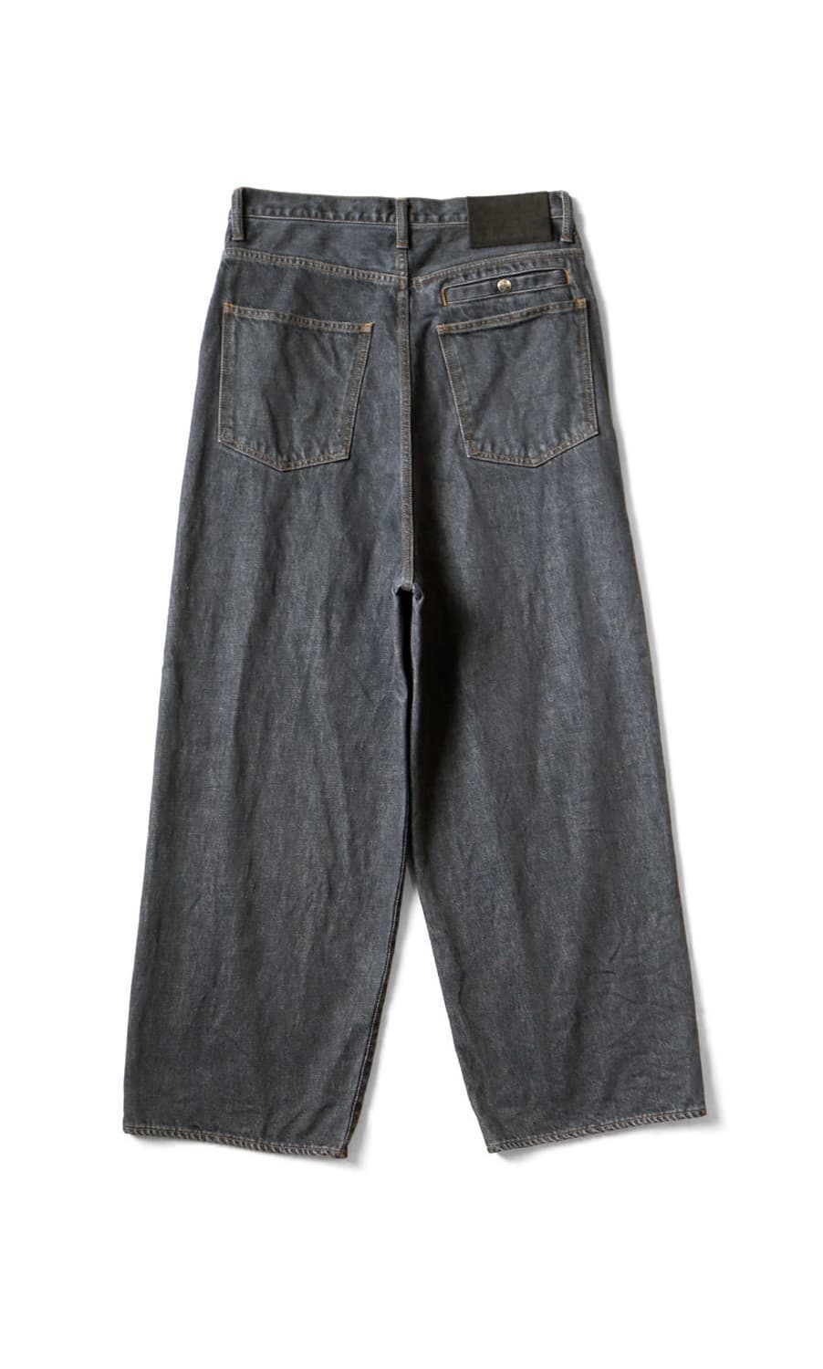 캐피탈 KAPITAL 14oz 데님 포트 배기 팬츠 키나리 블랙 상품이미지2