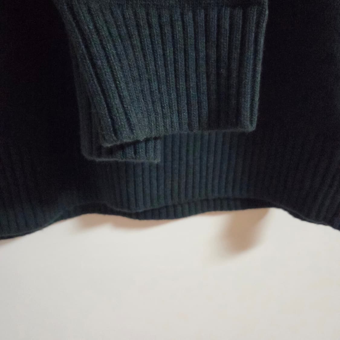 Lee 리 딥그린 빅 트위치 로고 울블렌드 라운드넥 니트 스웨터 XL 상품이미지4