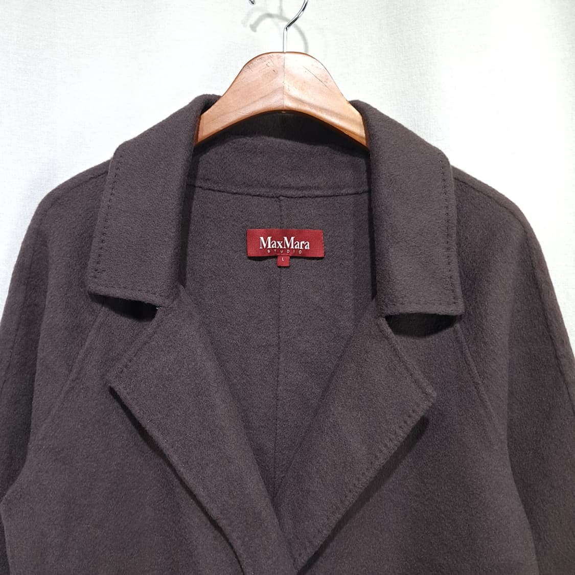 CL226 L 막스마라스튜디오 울캐시미어 브라운 코트 상품이미지2