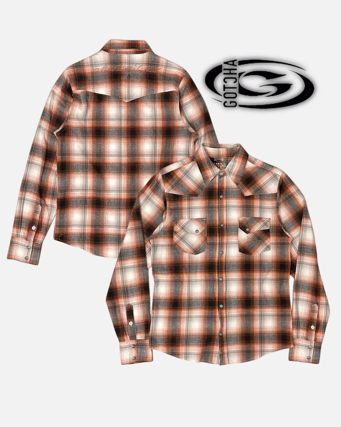 embroidery western orenge shirt 상품이미지1