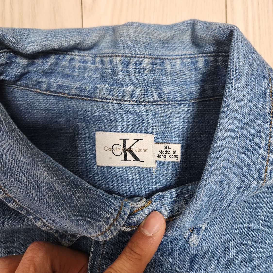 90s 캘빈클라인 데님 셔츠 상품이미지2