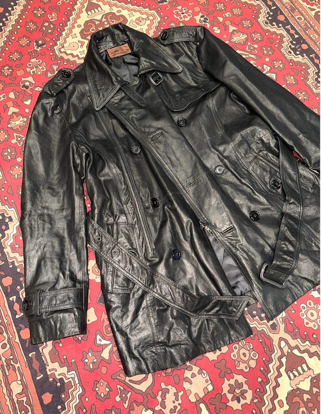 ( L-XL ) 가죽코트 가죽카코트 레더자켓 양가죽자켓 아메카지 워크웨어 상품이미지5
