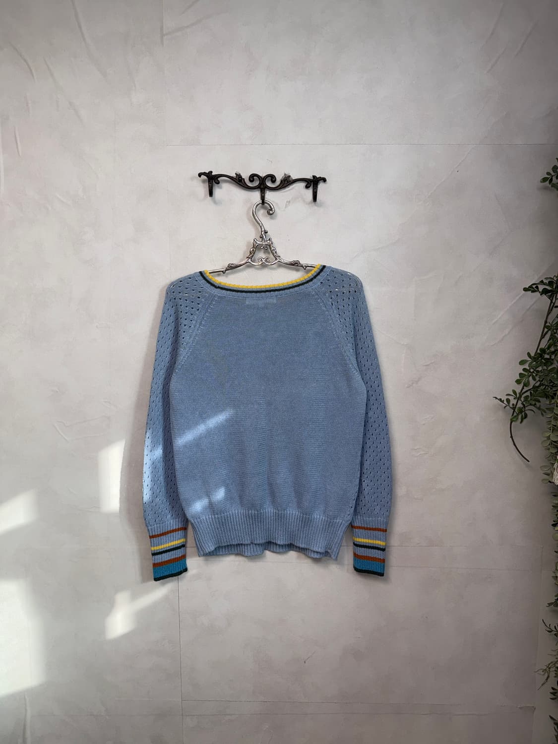O’2ND mute blue embroidered summer knit 상품이미지9