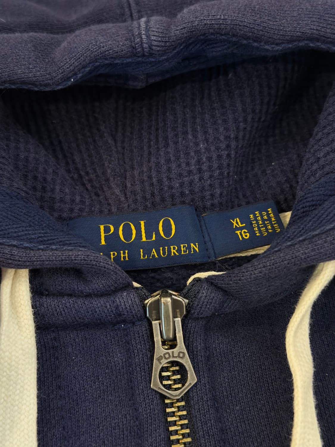 폴로 랄프로렌 와플 써멀 후드집업 네이비 상품이미지3