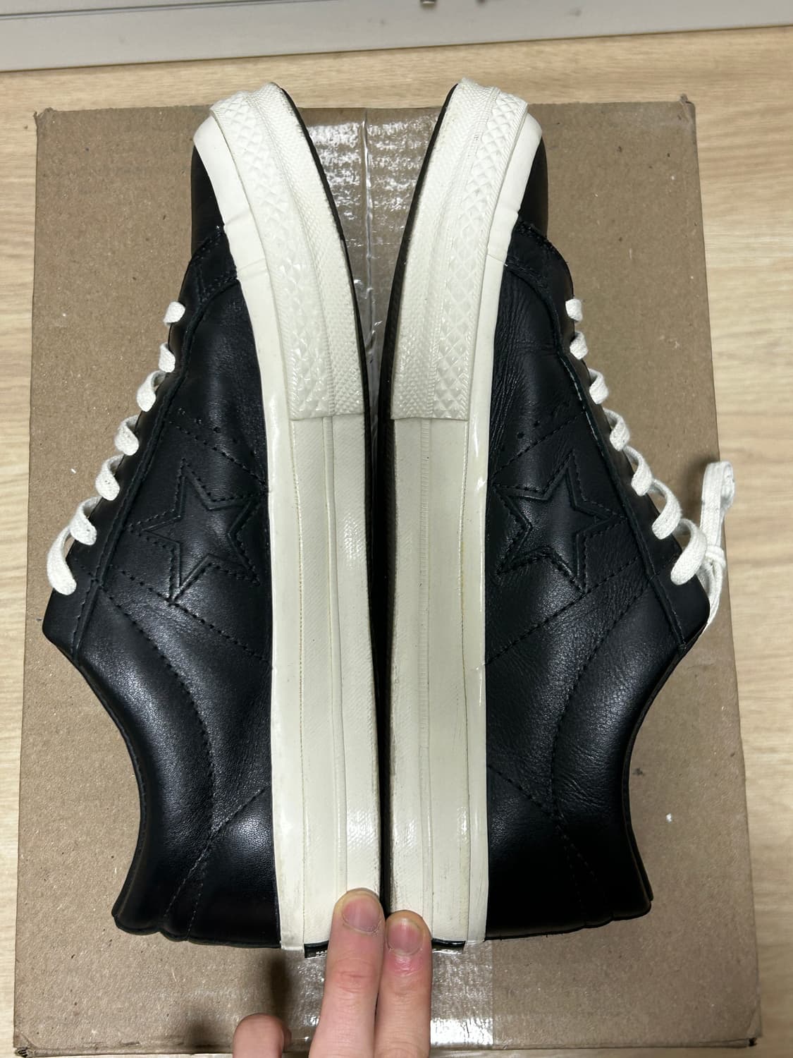 컨버스 원스타 로우 레더 블랙 (260) 상품이미지5