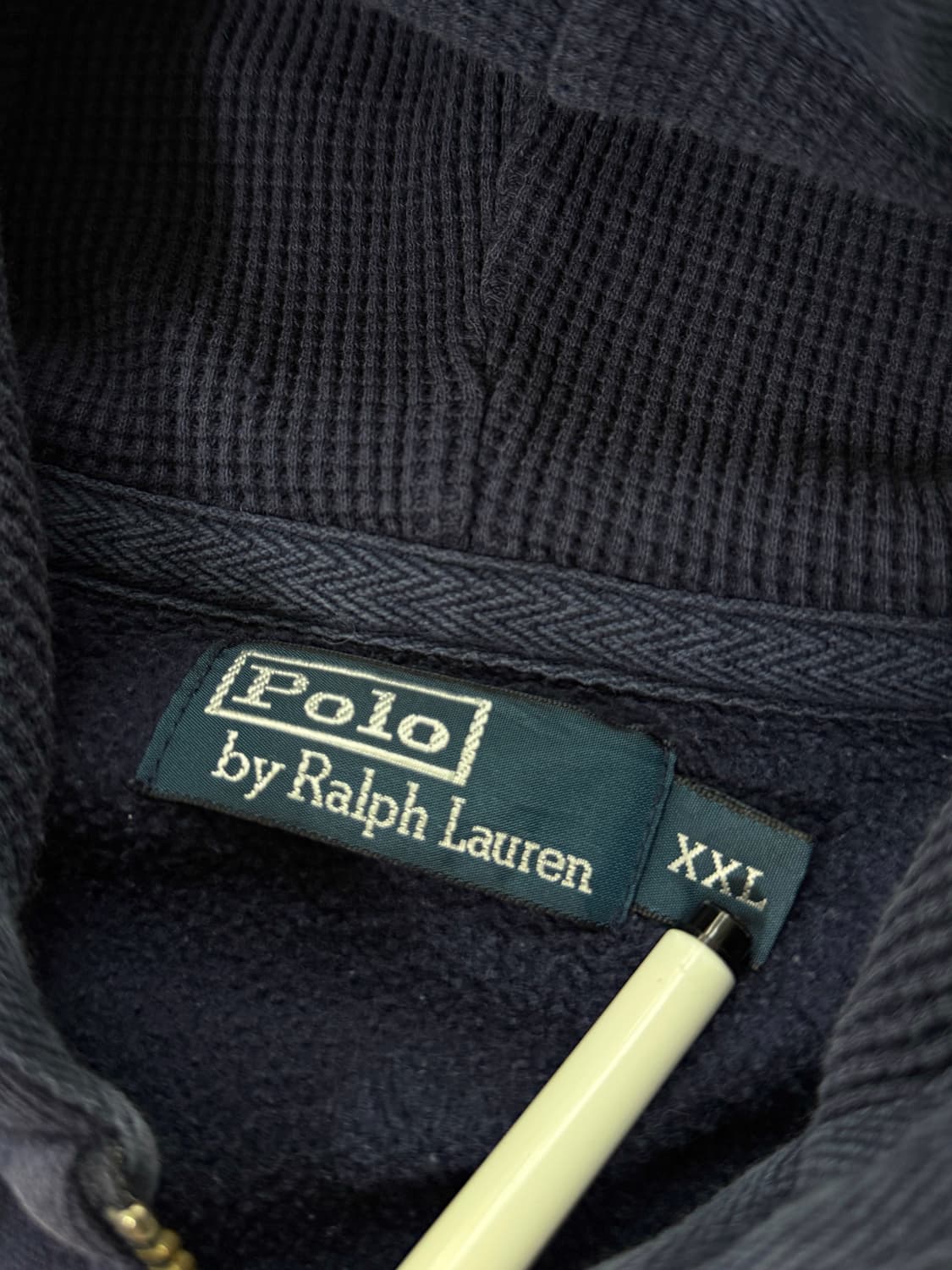 폴로 랄프로렌 00‘s 오버사이즈 네이비 써멀 스웻 후드집업 상품이미지4